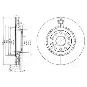 Tarcza hamulcowa DELPHI BG3723