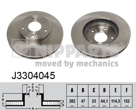 Tarcza hamulcowa NIPPARTS J3304045