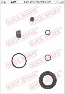Zestaw naprawczy zacisku hamulcowego QUICK BRAKE 114-0071