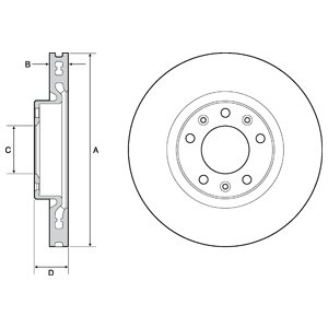 Tarcza hamulcowa DELPHI BG4669C