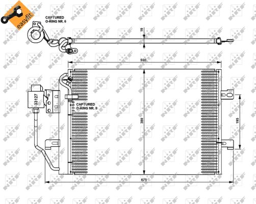 Skraplacz klimatyzacji NRF 35309