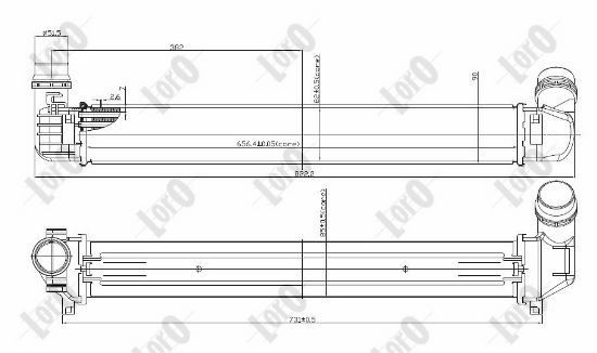 Chłodnica powietrza intercooler ABAKUS 042-018-0008