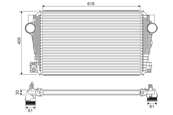 Chłodnica powietrza intercooler VALEO 822915