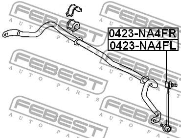Łącznik stabilizatora FEBEST 0423-NA4FL