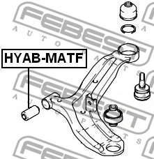Tuleja wahacza FEBEST HYAB-MATF