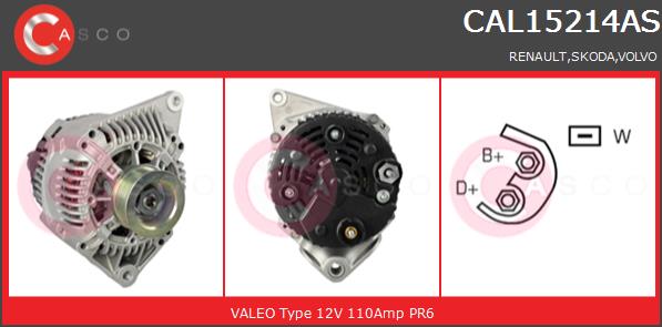 Alternator CASCO CAL15214AS