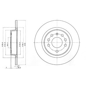 Tarcza hamulcowa DELPHI BG3731C