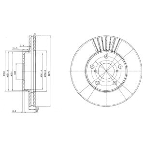 Tarcza hamulcowa DELPHI BG3856