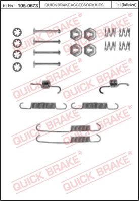 Zestaw dodatków do szczęk hamulcowych QUICK BRAKE 105-0673