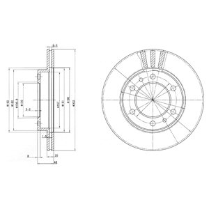 Tarcza hamulcowa DELPHI BG2591