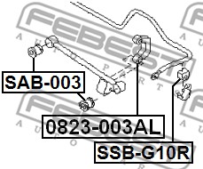 Łącznik stabilizatora FEBEST 0823-003AL