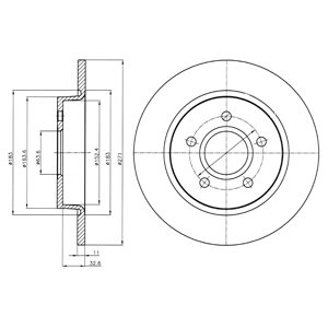 Tarcza hamulcowa DELPHI BG4386C