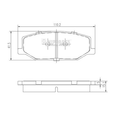 Klocki hamulcowe NIPPARTS J3608003