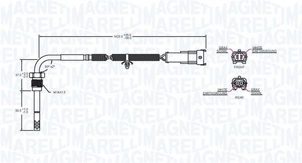 Czujnik  temperatury spalin MAGNETI MARELLI 172000077010