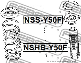 Poduszka amortyzatora FEBEST NSS-Y50F
