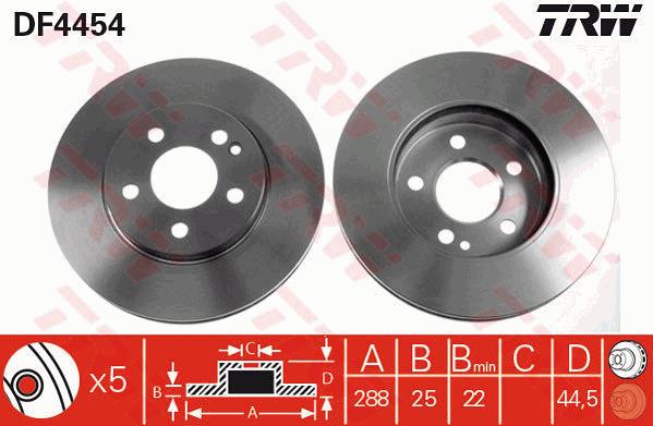 Tarcza hamulcowa TRW DF4454