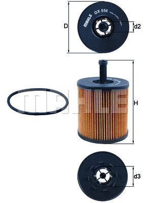 Filtr oleju MAHLE OX 556D