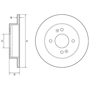 Tarcza hamulcowa DELPHI BG4917C