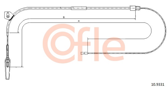 Linka hamulca ręcznego COFLE 92.10.9331