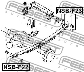 Tuleja pióra resora FEBEST NSB-F22