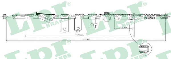 Linka hamulca ręcznego LPR C0311B