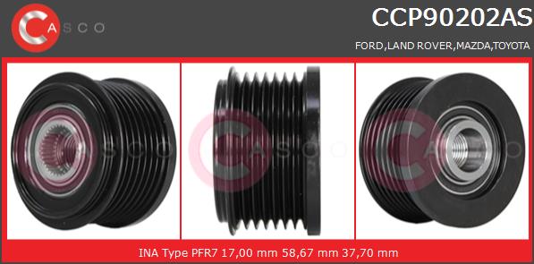 Koło pasowe alternatora CASCO CCP90202AS
