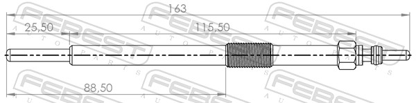 Świeca żarowa FEBEST 24642-002