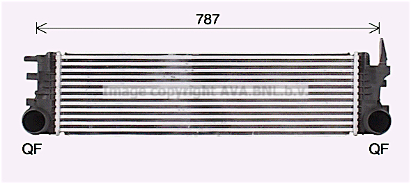 Chłodnica powietrza intercooler AVA QUALITY COOLING MS4721