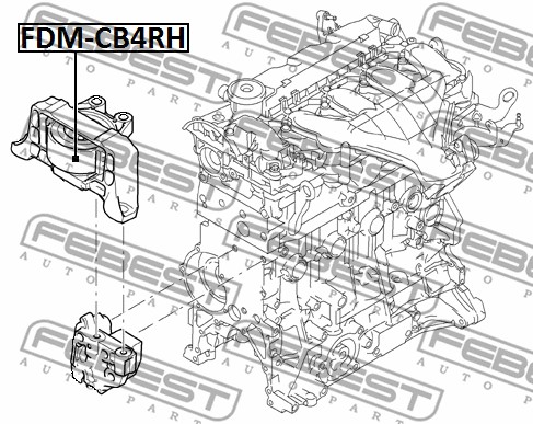 Poduszka silnika FEBEST FDM-CB4RH