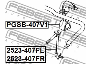 Guma stabilizatora FEBEST PGSB-407V1