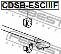 Guma stabilizatora FEBEST CDSB-ESCIIIF
