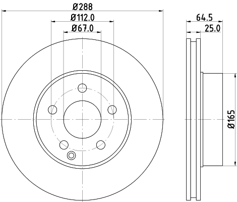 Tarcza hamulcowa HELLA 8DD 355 128-701