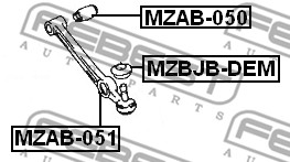 Tuleja wahacza FEBEST MZAB-051