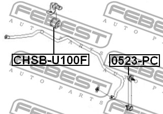 Guma stabilizatora FEBEST CHSB-U100F