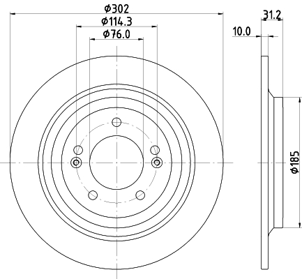 Tarcza hamulcowa HELLA 8DD 355 126-681