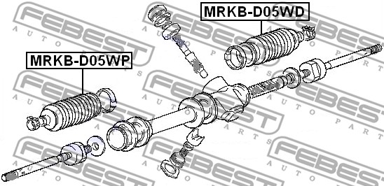 Osłona drążka kierowniczego FEBEST MRKB-D05WP