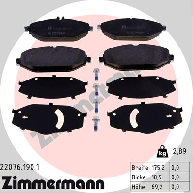 Klocki hamulcowe ZIMMERMANN 22076.190.1