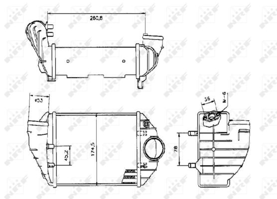 Chłodnica powietrza intercooler NRF 30133