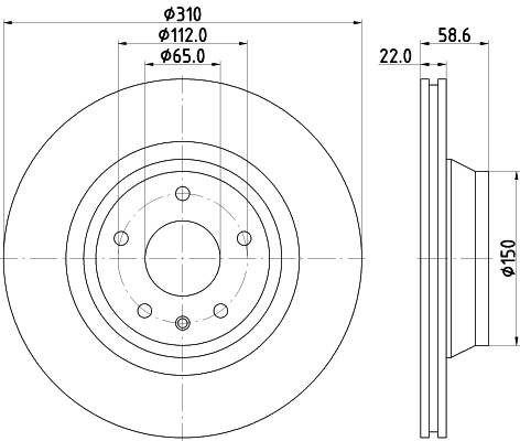 Tarcza hamulcowa HELLA PAGID 8DD 355 113-981
