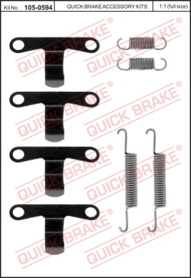 Zestaw montażowy szczęk hamulcowych QUICK BRAKE 105-0594
