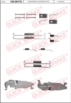 Zestaw dodatków do szczęk hamulcowych QUICK BRAKE 105-0811S