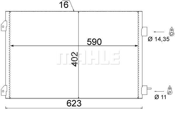 Skraplacz klimatyzacji MAHLE AC 650 000S