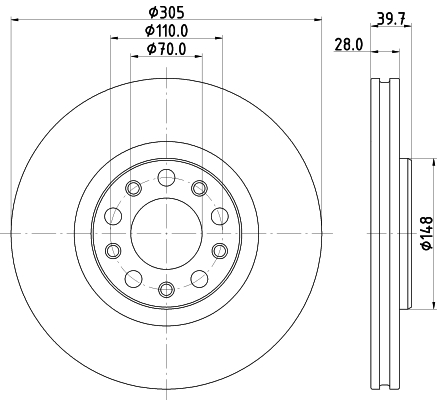 Tarcza hamulcowa HELLA 8DD 355 126-731