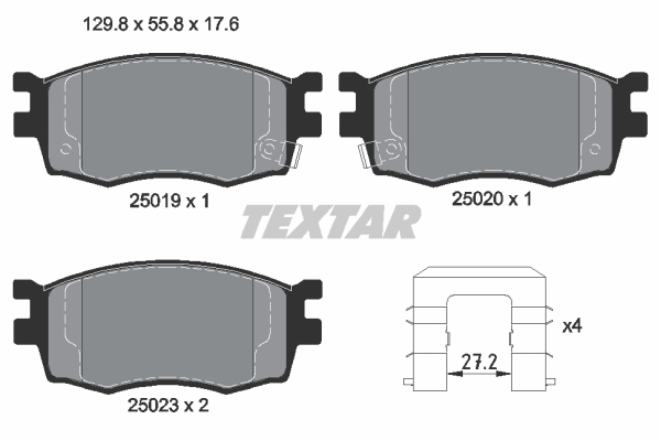 Klocki hamulcowe TEXTAR 2501901