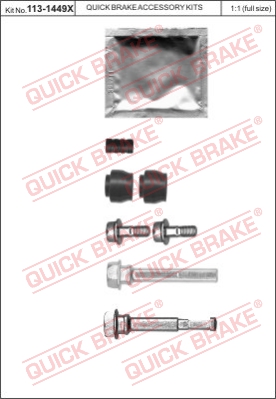 Zestaw tulei prowadzących zacisk hamulca QUICK BRAKE 113-1449X
