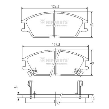 Klocki hamulcowe NIPPARTS J3600515