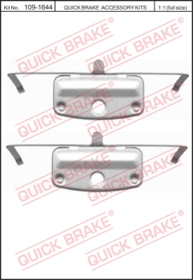 Zestaw akcesoriów montażowych  klocków hamulcowych QUICK BRAKE 109-1644