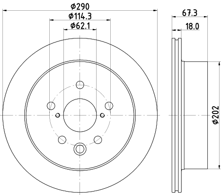 Tarcza hamulcowa HELLA 8DD 355 134-531