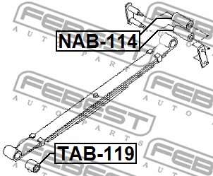 Tuleja pióra resora FEBEST NAB-114