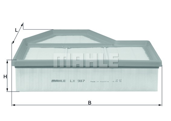Filtr powietrza MAHLE LX 987
